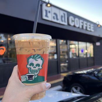 Rad Coffee  - Iced latte with oatmilk - Coffee & Tea Near Me - Long Beach, California