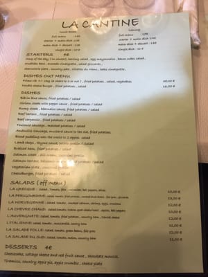 Menu photo 3 La Cantine de Belleville Paris, 75