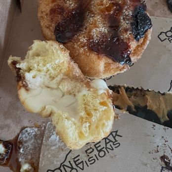 Lone Peak Provisions - Inside the creme brulee donut - Burgers Near Me - Bozeman, Montana
