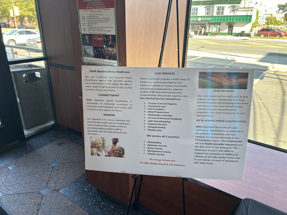 AAA Mainline Home Health Care Agency - home care agency in Philadelphia, PA