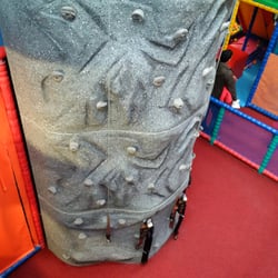 Tiny Terrorz - Climbing wall is £2 for two goes up. Supervised by the staff.