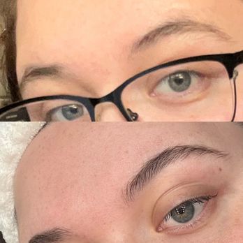 Avalon Institute - Eyebrow Tinting before and after (only has mascara on) - Cosmetology Schools Near Me - Layton, Utah