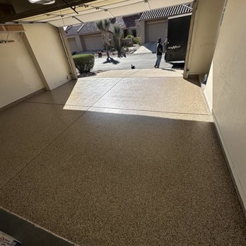 Floor Shield Tucson - Finished product. Cracks all filled and acid stains removed and covered with new coating. - Flooring Near Me Floor Shield Tucson - Finished product. Cracks all filled and acid stains removed and covered with new coating. - Flooring Near Me