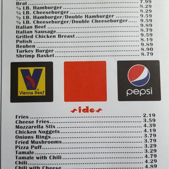 The Dogout - Backside of menu - Hot Dogs Near Me - Bannockburn, Illinois