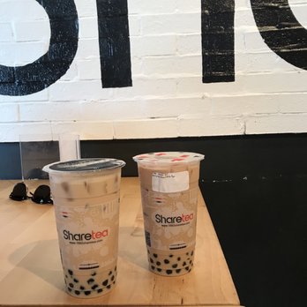 Sharetea - Milk tea (left) & Okinawa milk tea (right) - Bubble Tea Near Me - Santa Ana, California
