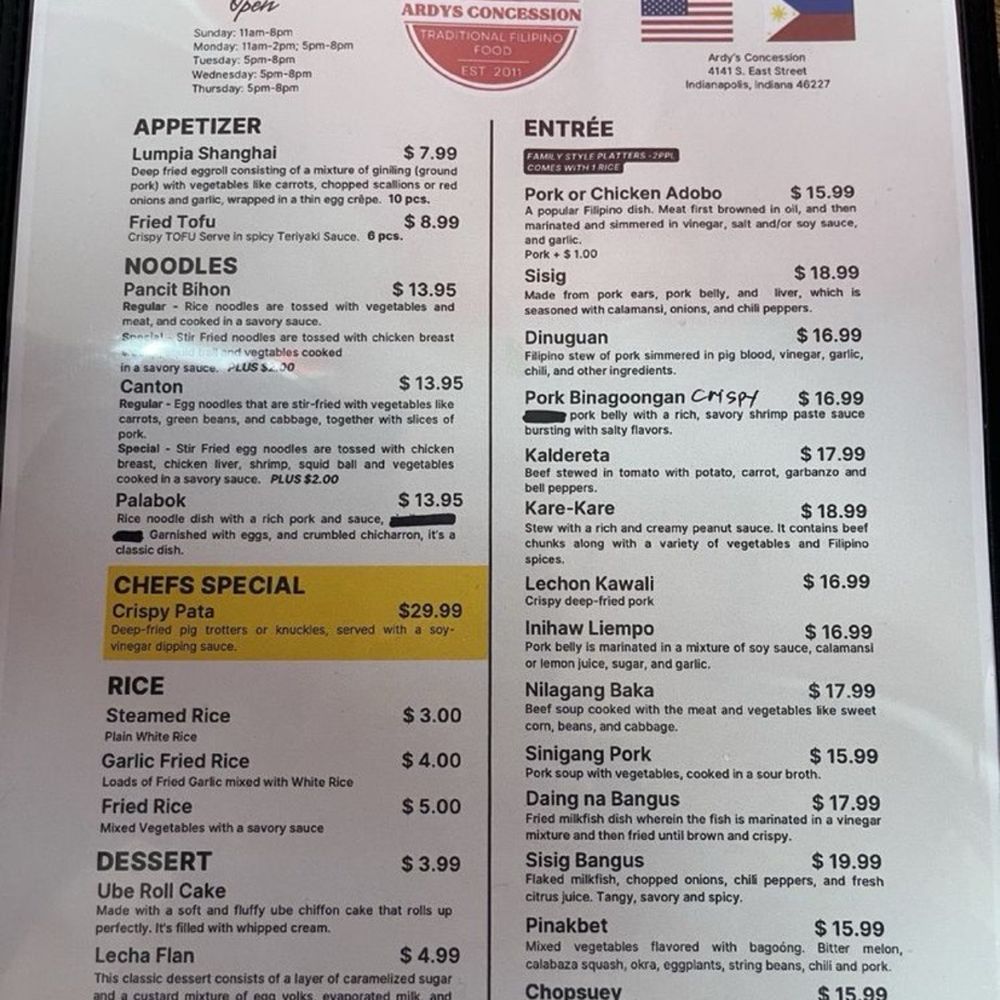 Ardys Concession - Filipino Near Me - Indianapolis, Indiana Ardys Concession - Filipino Near Me - Indianapolis, Indiana