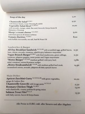 Menu photo 7 Motto am Fluss Vienna, 9 Menu photo 7 Motto am Fluss Vienna, 9
