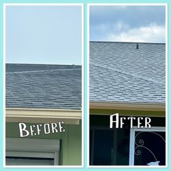 Bay Area Roof Cleaning - Before and after of my roof.