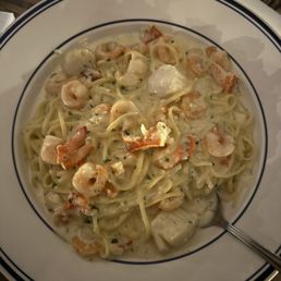 Seafood linguini with lobster Seafood linguini with lobster