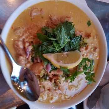 Queen Mother Cafe - Their version of Khao Soi. Noodles were soggy, flavors we're unimpressive. Pai does it waaay better for the same price. - Asian Fusion Near Me - Toronto, Ontario Queen Mother Cafe - Their version of Khao Soi. Noodles were soggy, flavors we're unimpressive. Pai does it waaay better for the same price. - Asian Fusion Near Me - Toronto, Ontario
