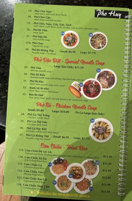 Menu photo 5 Pho Huy Houston, TX