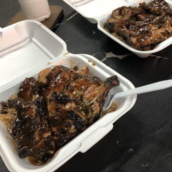 Jerk Guy Ian - Jerk chicken w/ rice and peas topped with Ian's house sauce. - Food Trucks Near Me - Hollywood, Florida Jerk Guy Ian - Jerk chicken w/ rice and peas topped with Ian's house sauce. - Food Trucks Near Me - Hollywood, Florida