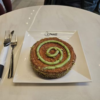 Perfecto Cafe - Cream filled pistachio pastry - Cafes Near Me - Vancouver, British Columbia