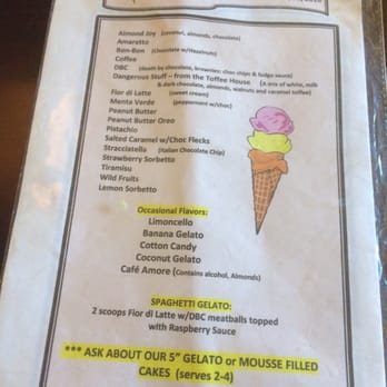 Angelo's Restaurant - Gelato menu - Italian Near Me - Washington, Pennsylvania