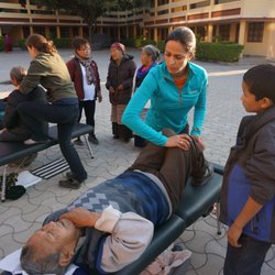 Working on elder Tibetan refugees