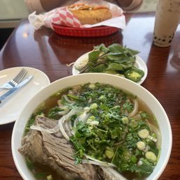 Beef Rib Pho & Grilled Pork Banh Mi Beef Rib Pho & Grilled Pork Banh Mi