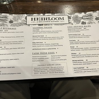 Heirloom - A Milltown Eatery - Heirloom!! - New American Near Me - Spartanburg, South Carolina