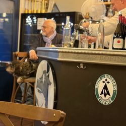 Boss and his lovely dog at the bar:)