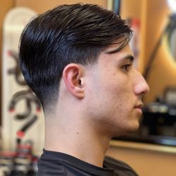 Middle part style