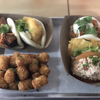 King Bao - Truffle Tots, Oh My grouper, fire shrimp, pork belly.... go online check their menu. Was delicious!!! - Asian Fusion Near Me - Orlando, Florida King Bao - Truffle Tots, Oh My grouper, fire shrimp, pork belly.... go online check their menu. Was delicious!!! - Asian Fusion Near Me - Orlando, Florida