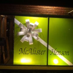 Henson-McAlister Art Picture Framers - Christmas window display