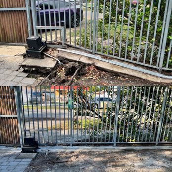 Fis Group welding - Before, the concrete footing completely destroyed. After, a new concrete footing poured expertly. - Metal Fabricators Near Me - Opa-locka, Florida