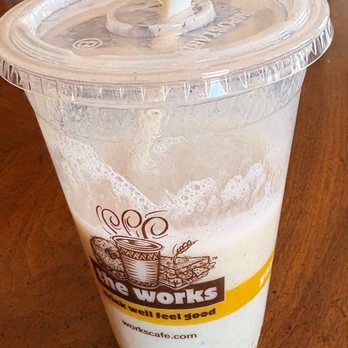 The Works Cafe - Honey Bear Smoothie- or half of it ;) - Cafes Near Me - Albany, New York The Works Cafe - Honey Bear Smoothie- or half of it ;) - Cafes Near Me - Albany, New York