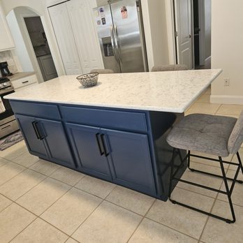 Project and Property Management - Island built and painted from 2 bare cabinets - Handyman Near Me Project and Property Management - Island built and painted from 2 bare cabinets - Handyman Near Me