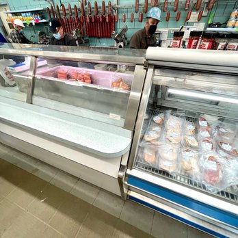 Romanian Kosher Sausage - Fresh and hanging hard salami, deli area - Meat Shops Near Me - Chicago, Illinois