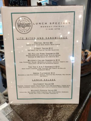 Menu photo 2 Wilson's Eatery Raleigh, NC