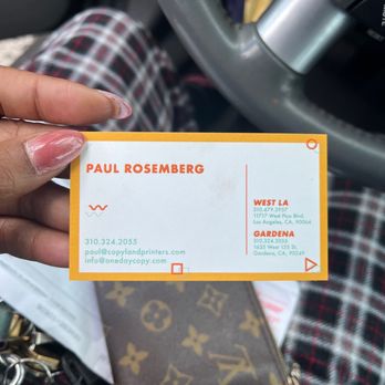 Copy Land - Business card of the person who was awful in customer service and everything there - Printing Services Near Me - Gardena, California Copy Land - Business card of the person who was awful in customer service and everything there - Printing Services Near Me - Gardena, California