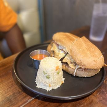 The Golden Bite - Cuban Torta with rice - Seafood Near Me - Fairburn, Georgia The Golden Bite - Cuban Torta with rice - Seafood Near Me - Fairburn, Georgia