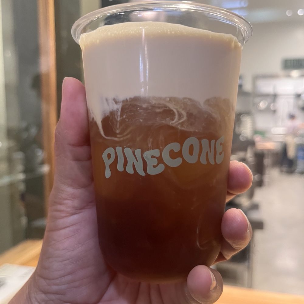 Pinecone Bakeshop Plus Cafe - Farmer's Tan iced latte -- delicious! - Coffee & Tea Near Me - Alhambra, California Pinecone Bakeshop Plus Cafe - Farmer's Tan iced latte -- delicious! - Coffee & Tea Near Me - Alhambra, California
