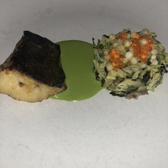 Sepia - sablefish misoyaki, charred cabbage, dill butter, pomelo - New American Near Me - Chicago, Illinois Sepia - sablefish misoyaki, charred cabbage, dill butter, pomelo - New American Near Me - Chicago, Illinois
