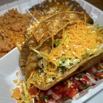 Juanitas Taco Shop - Two hard chicken tacos combo plate. Delish! - Mexican Near Me - Encinitas, California Juanitas Taco Shop - Two hard chicken tacos combo plate. Delish! - Mexican Near Me - Encinitas, California