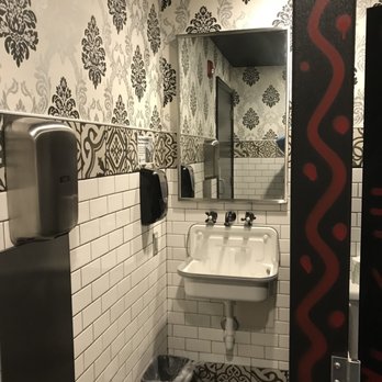 The Yard - bathroom shared with Lowkey Taco - sadly they only have the germ spreading air dryer - avoid that... - American Near Me - Pittsburgh, Pennsylvania