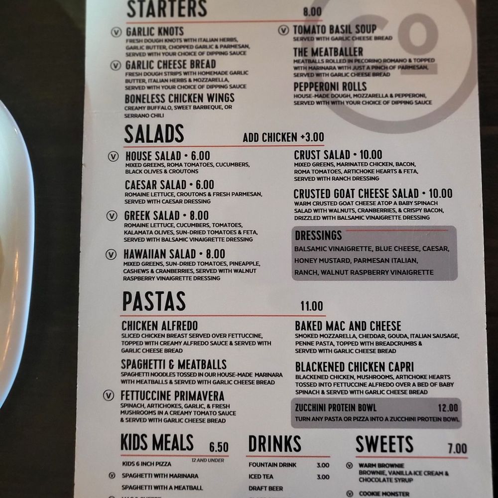 Crust Pizza - Menu - Pizza Near Me - Cypress, Texas