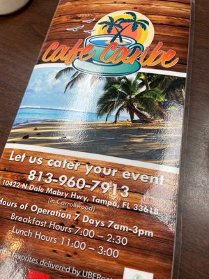 Menu photo 4 Cafe Caribe Tampa, FL
