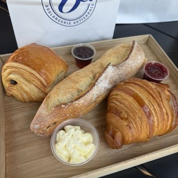 Maison Benoit - Breakfast Tray (croissant, pain au chocolat, half baguette, butter, honey, jam) (IG: @eatwithbaobae) - Patisserie/Cake Shop Near Me - Danville, California