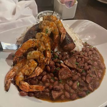 Pappasito's Cantina - Grilled Shrimp, andouille sausage over red beans & rice - Tex-Mex Near Me - Fort Worth, Texas Pappasito's Cantina - Grilled Shrimp, andouille sausage over red beans & rice - Tex-Mex Near Me - Fort Worth, Texas