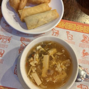 Mayflower Chinese Cuisine - B2. Hot and Sour Soup and A2. Egg Roll (2) shrimp tempura? - Chinese Near Me - Chandler, Arizona