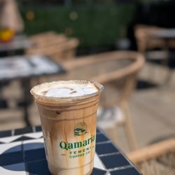 Qamaria Yemeni Coffee - Qamaria Latte with cream top