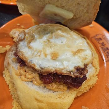 Alice’s Kitchen - Jumbo Hong Kong Style Pineapple Bun with Cha Shau (BBQ Pork) - Noodles Near Me - Temple City, California