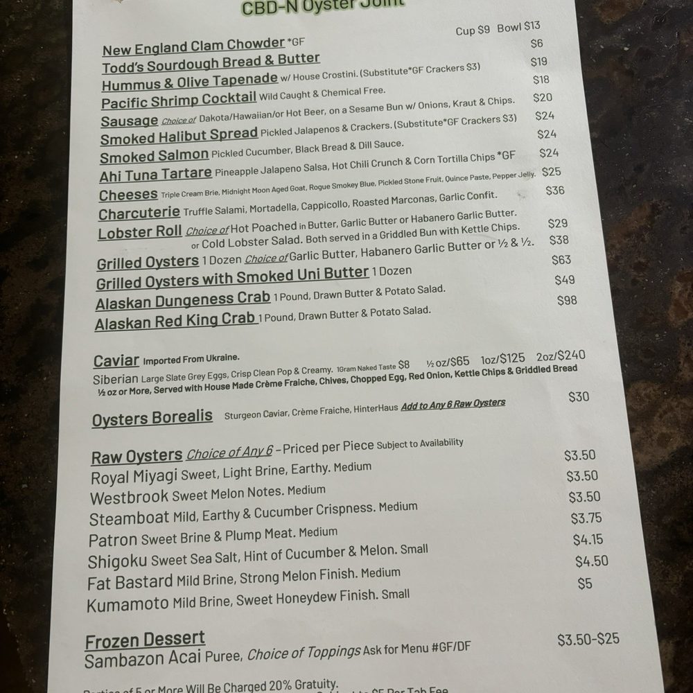 Murphys Grade - Menu - Seafood Near Me - Murphys, California