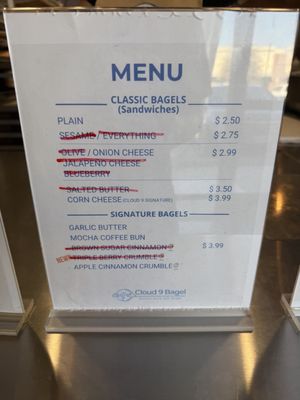 Menu photo 2 Cloud 9 Bagel Carrollton, TX