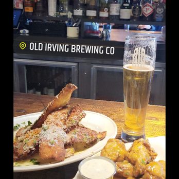 Old Irving Brewing - Fried zucchini (amazing) and the wing of the week (I believe it was curry and mango - yum). I can't recall what beer I got. - Breweries Near Me - Chicago, Illinois Old Irving Brewing - Fried zucchini (amazing) and the wing of the week (I believe it was curry and mango - yum). I can't recall what beer I got. - Breweries Near Me - Chicago, Illinois