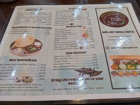 Menu photo 2 Dosa Den Brampton, ON