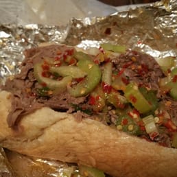 First beef I ever liked WITH OUT cheese....if dipped,, they will soak it and then wrap in aluminum foil.