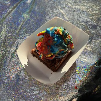 Milky Way Brownie Bar - half brownie with one scoop of Superman ice cream! - Ice Cream & Frozen Yogurt Near Me - Birmingham, Alabama Milky Way Brownie Bar - half brownie with one scoop of Superman ice cream! - Ice Cream & Frozen Yogurt Near Me - Birmingham, Alabama