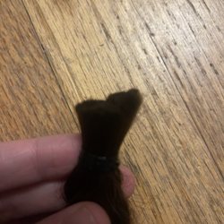 James Joseph Salon - The initial cut.. super uneven